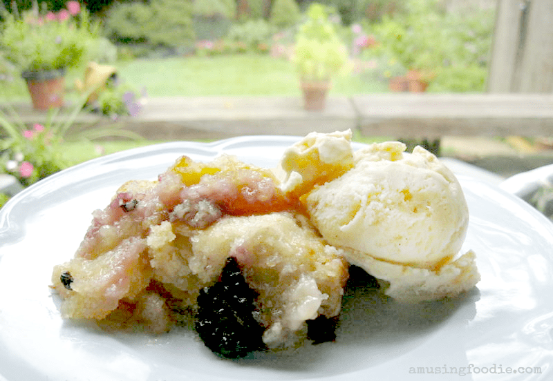 Peach Ice Cream with Fresh Peaches!