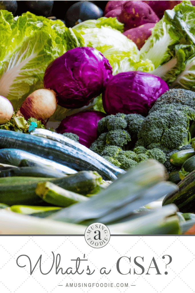 A CSA is where you pay one up-front cost in spring and then get in-season produce on a weekly basis throughout growing season.