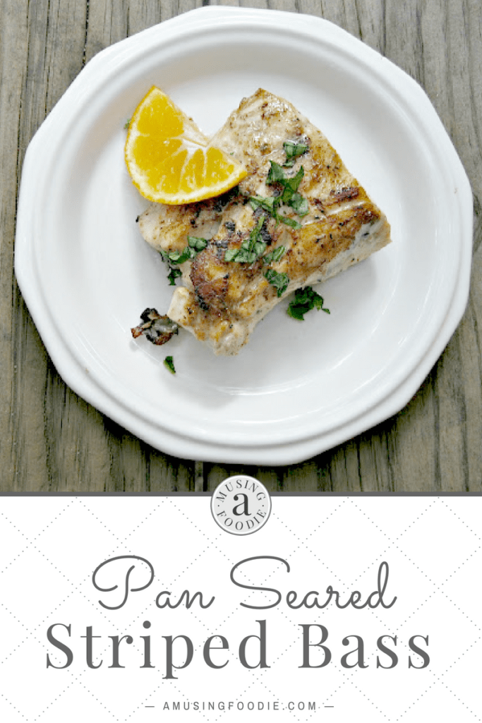Pan seared striped bass, freshly caught from Smith Mountain Lake in Virginia!