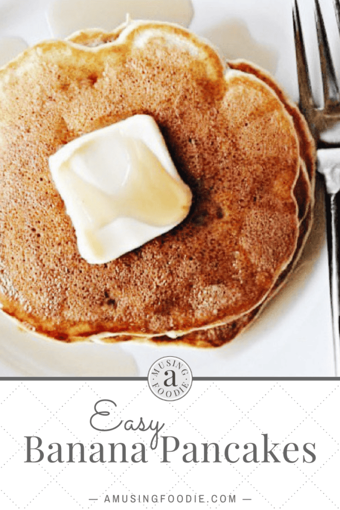 Banana pancakes on a plate