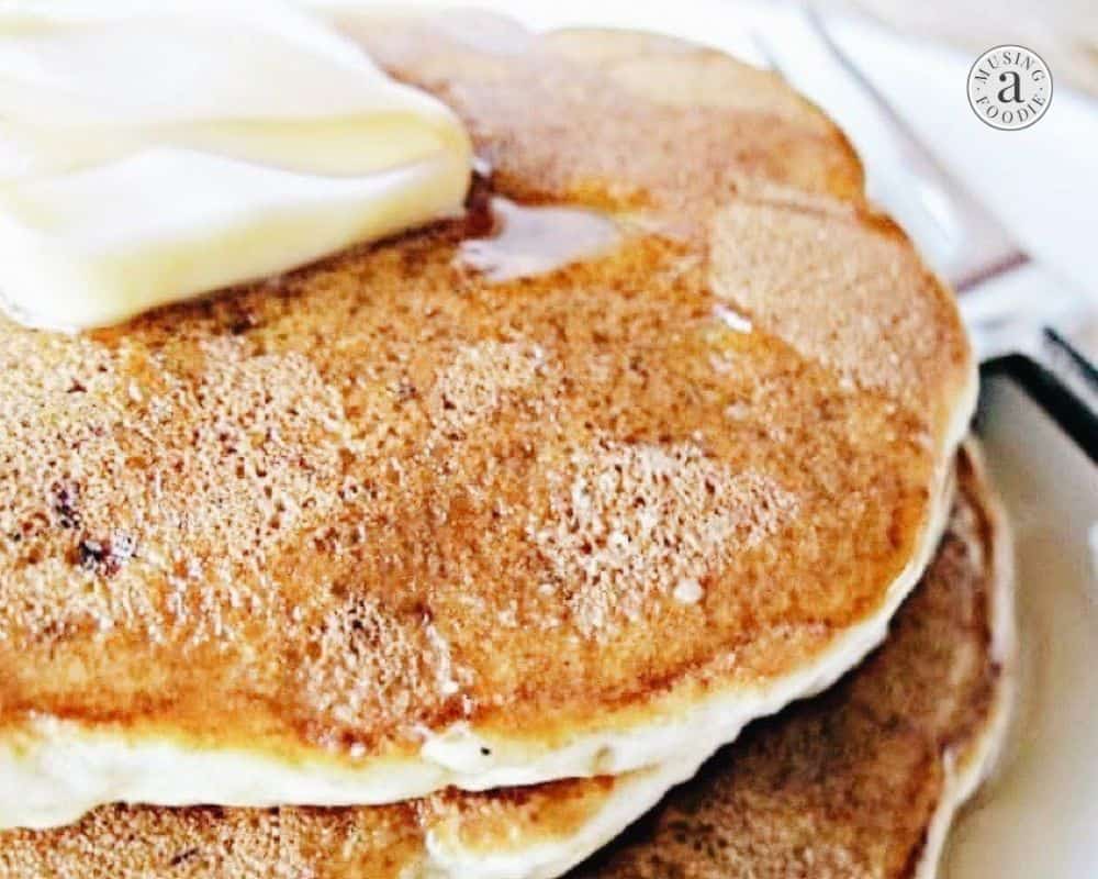 Close-up of banana pancakes