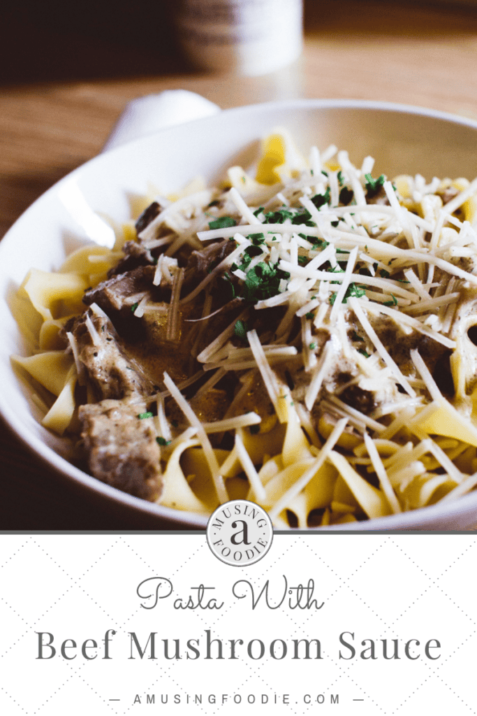 Mushrooms are the star of the show with this simple beef pasta dish that's ready in fifteen minutes!