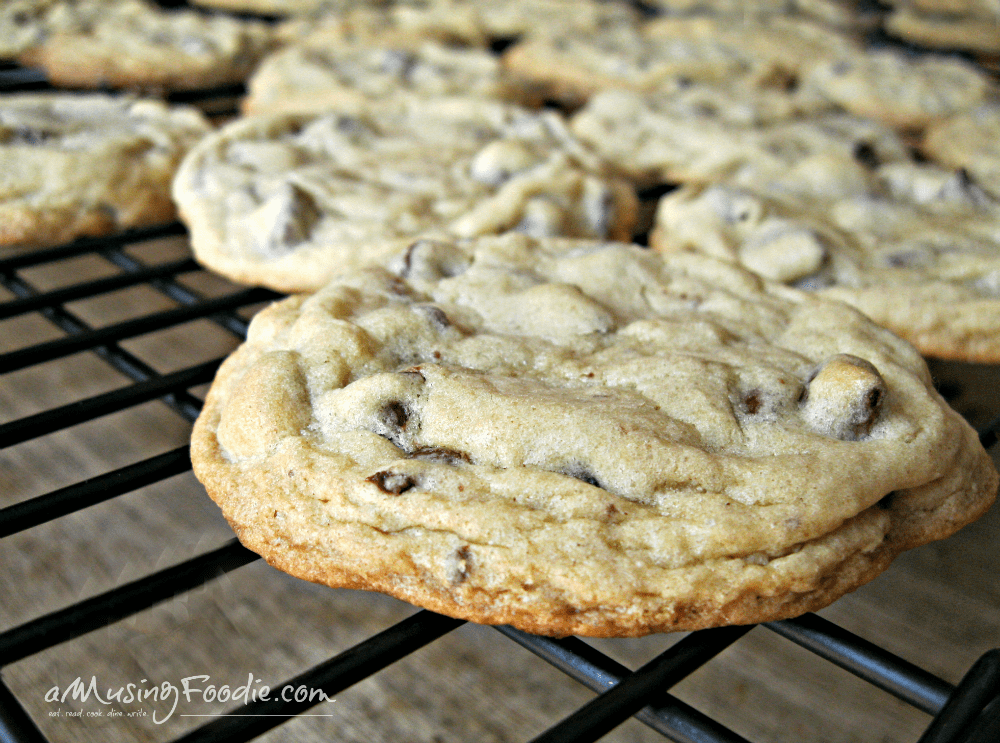 These classic soft and chewy chocolate chip cookies will have you coming back for more. Best eaten warm with a cold glass of milk!