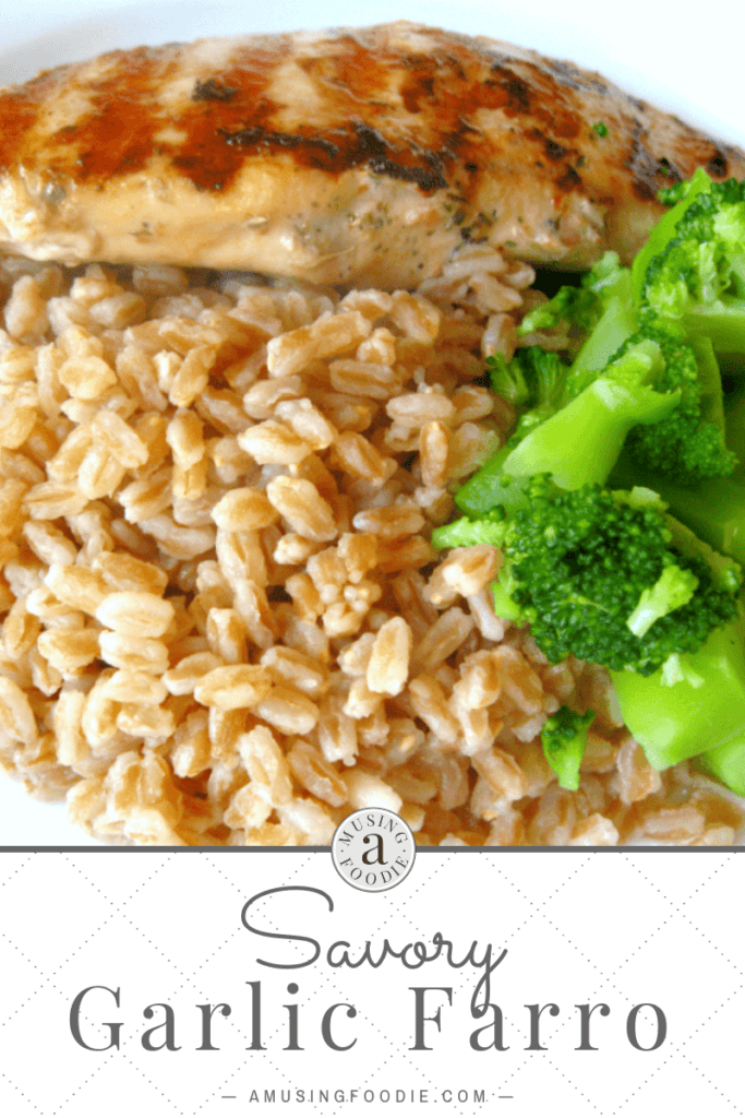 This savory garlic farro recipe is a perfect alternative to rice or potatoes—simple to make, nutty and delicious!