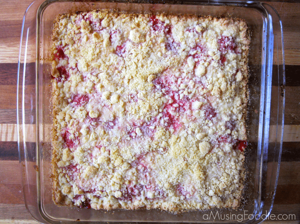 Raspberry Crumble Bars These raspberry crumble bars are perfect with coffee or tea for a quick breakfast—and they make for a lovely late night treat, too!