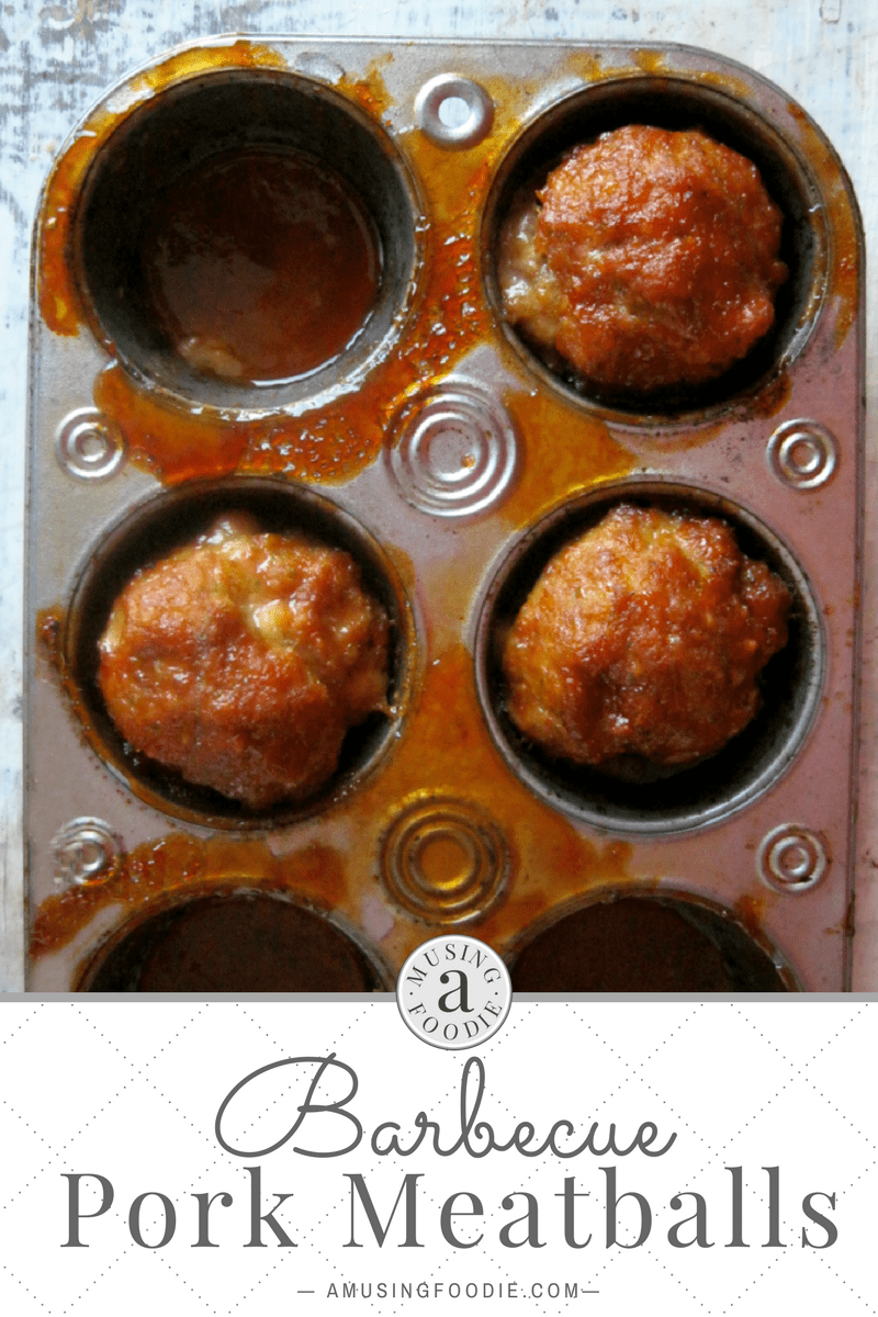 These barbecue pork meatballs, made right in a muffin tin, are a perfect "busy weeknight" dinner solution!
