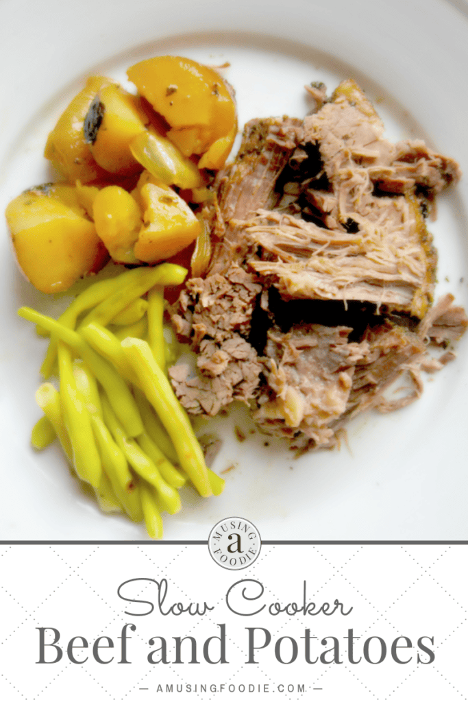 Slow cooker beef and potatoes is the perfect comfort food for a chilly fall or winter evening.
