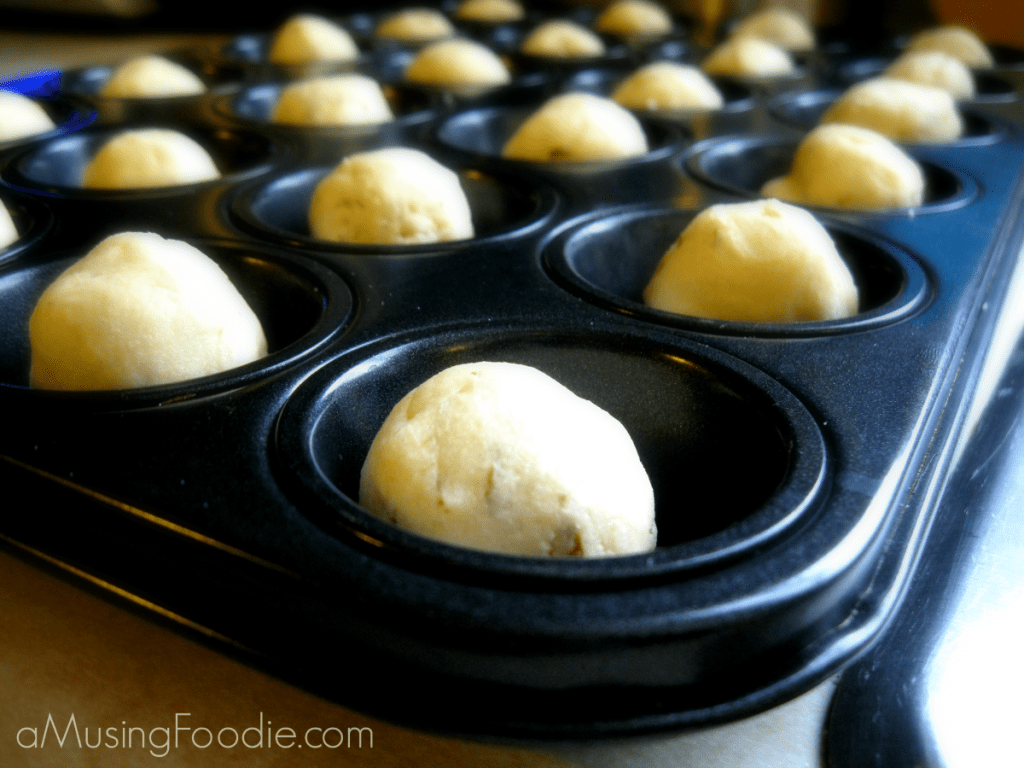 Almond Lime Snowball Cookies Getting ready to bake. A mini muffin tin makes it easy! Almond lime snowball cookies are the perfect, festive holiday recipe to add to your cookie list!