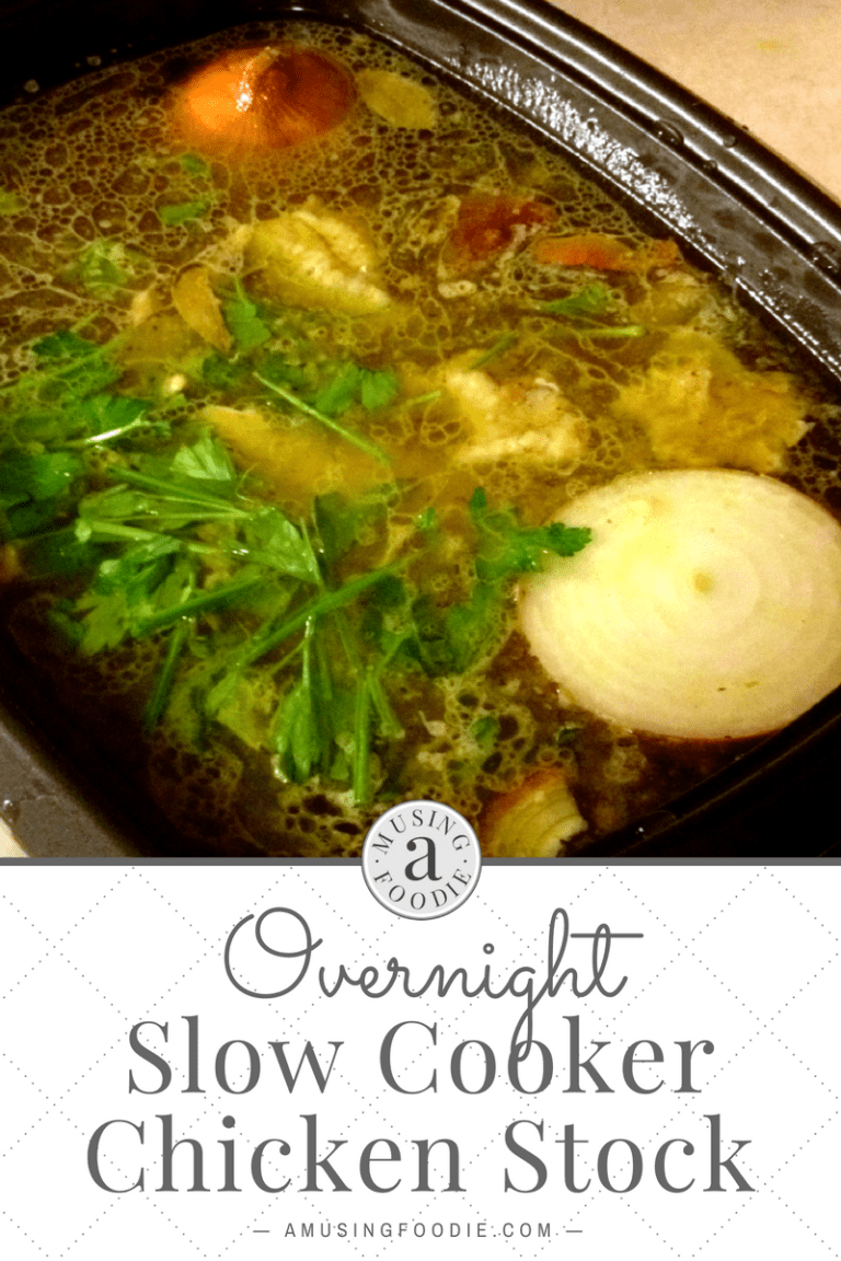 Overnight Slow Cooker Chicken Stock (a)Musing Foodie