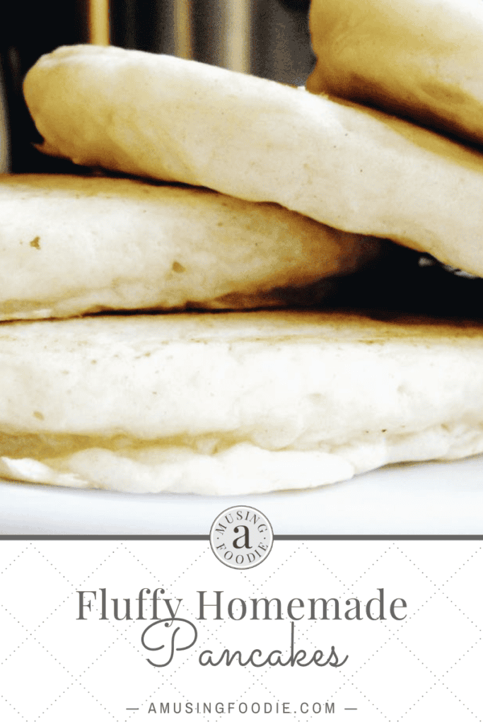 Stack of fluffy homemade pancakes