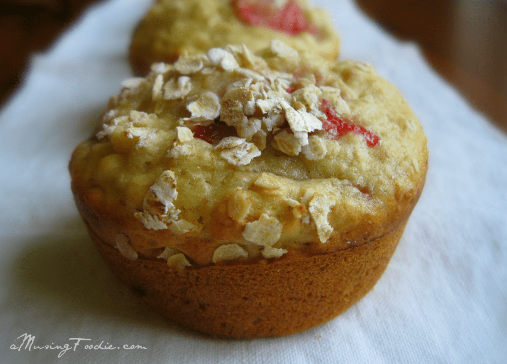 Strawberry Banana Oatmeal Muffins