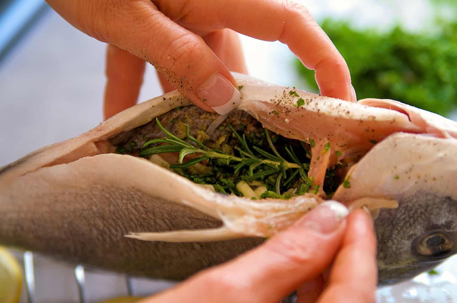 Herb Stuffed Trout