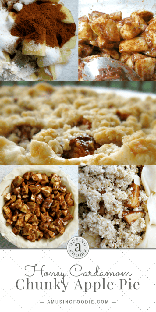 This honey cardamom chunky apple pie recipe will leave your house smelling sinfully good!