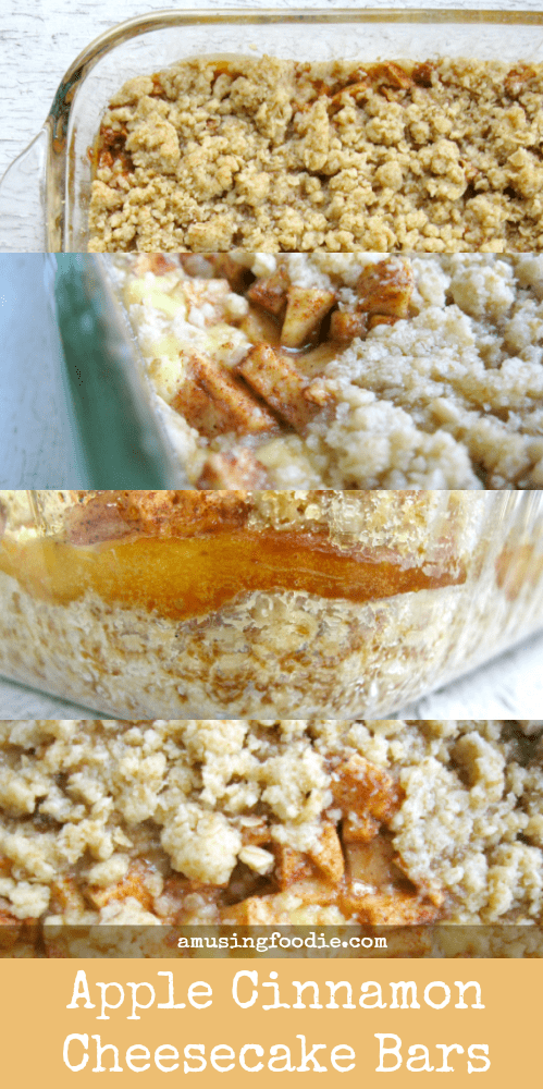 Apple cinnamon cheesecake bars (with a gooey caramel sauce that develops as it bakes) are a wonderful alternative to a traditional cheesecake, and perfect for feeding a crowd!