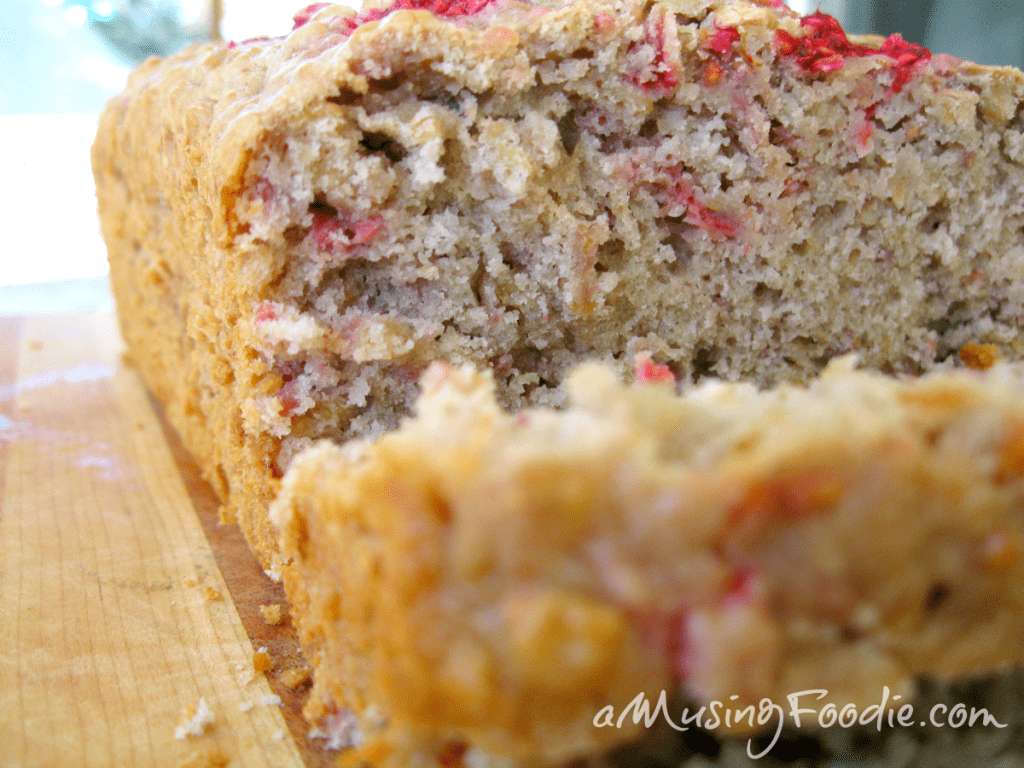 Raspberry Oatmeal Banana Bread