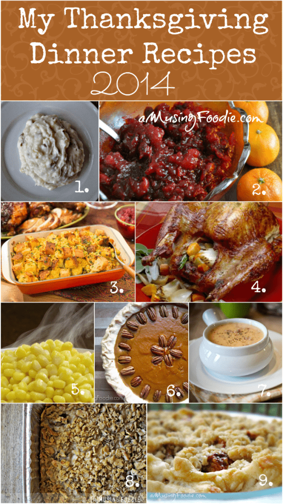 My 2014 Thanksgiving Recipes - (a)Musing Foodie