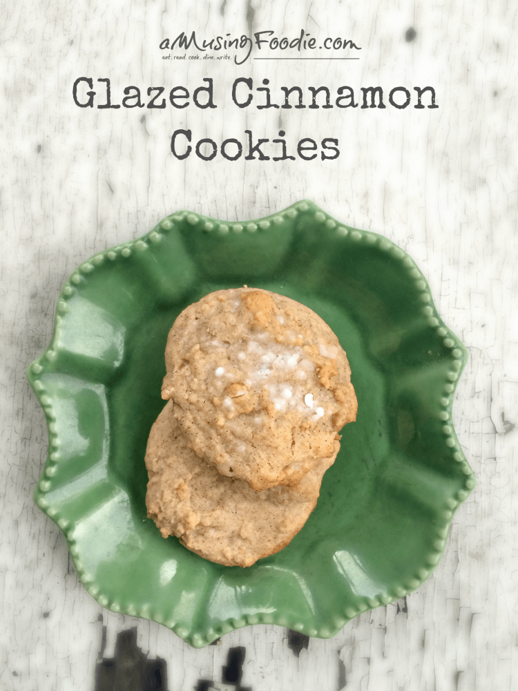 Glazed cinnamon cookies: soft and not *too* sweet. These delicious little bites of yum are perfect warmed with a cold glass of milk!