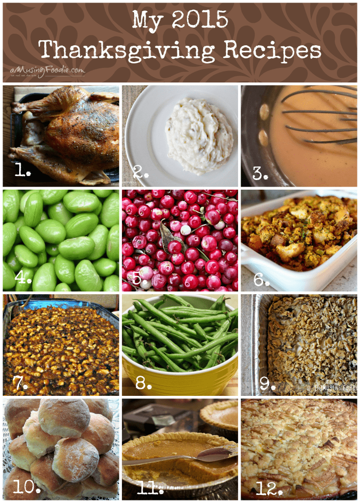 My 2015 Thanksgiving Recipes