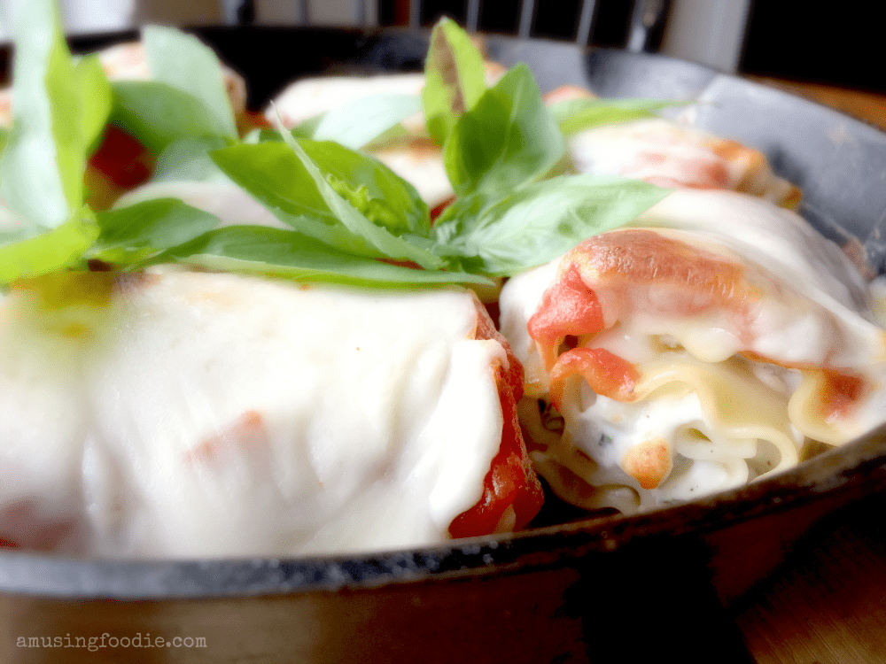 Lasagna Rolls in a Cast Iron Skillet!