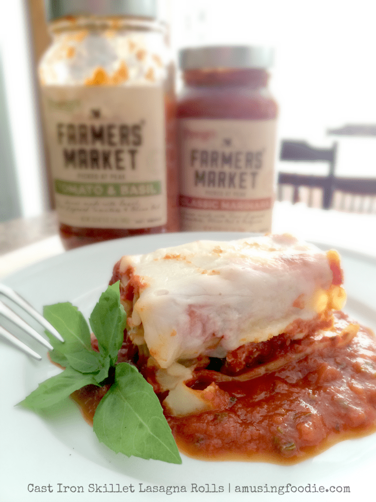 Lasagna Rolls in a Cast Iron Skillet!
