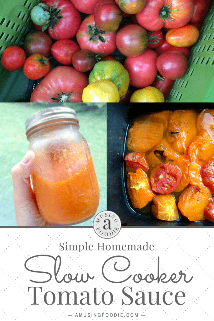 Make and store homemade tomato sauce a different and simpler way with your slow cooker!