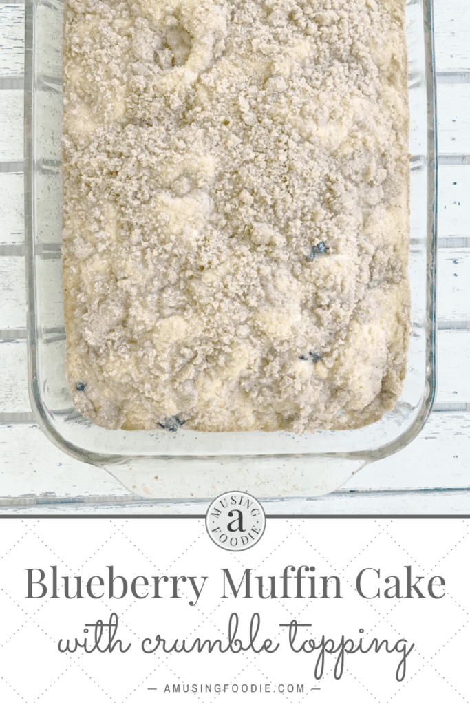 This blueberry muffin cake is all the mouth-watering flavor of traditional blueberry muffins—complete with a yummy crumble topping! —without the fuss of filling tins or storing individual muffins.