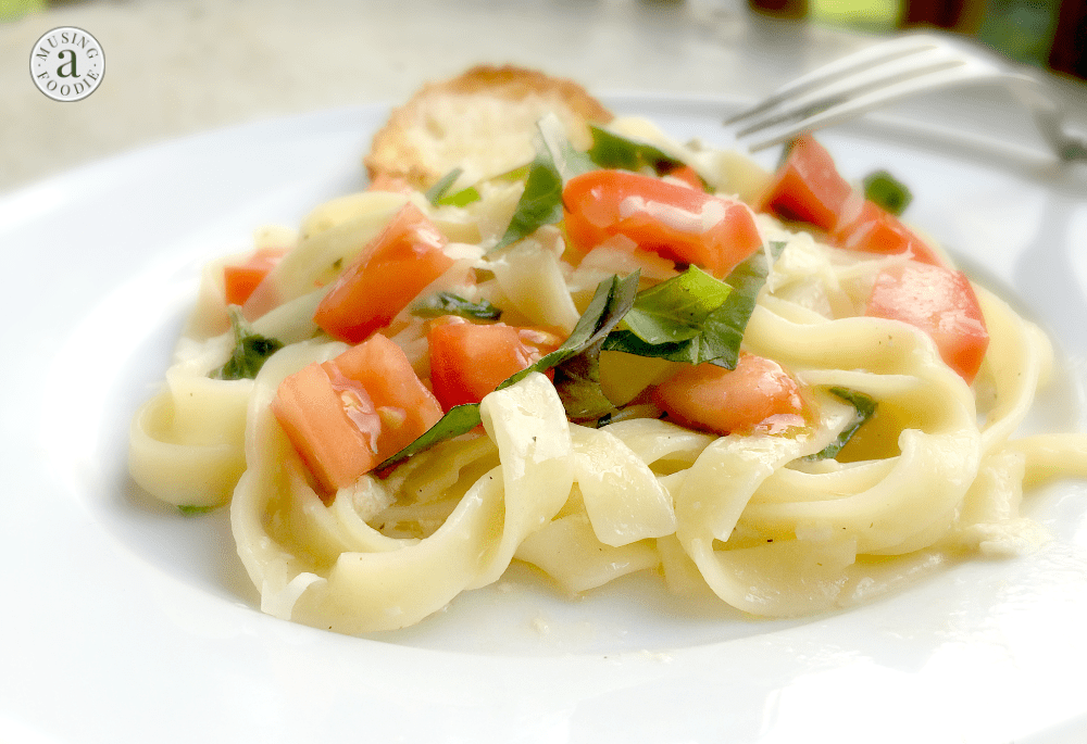 This simple, versatile tomato basil fettuccine is ready in fifteen minutes!