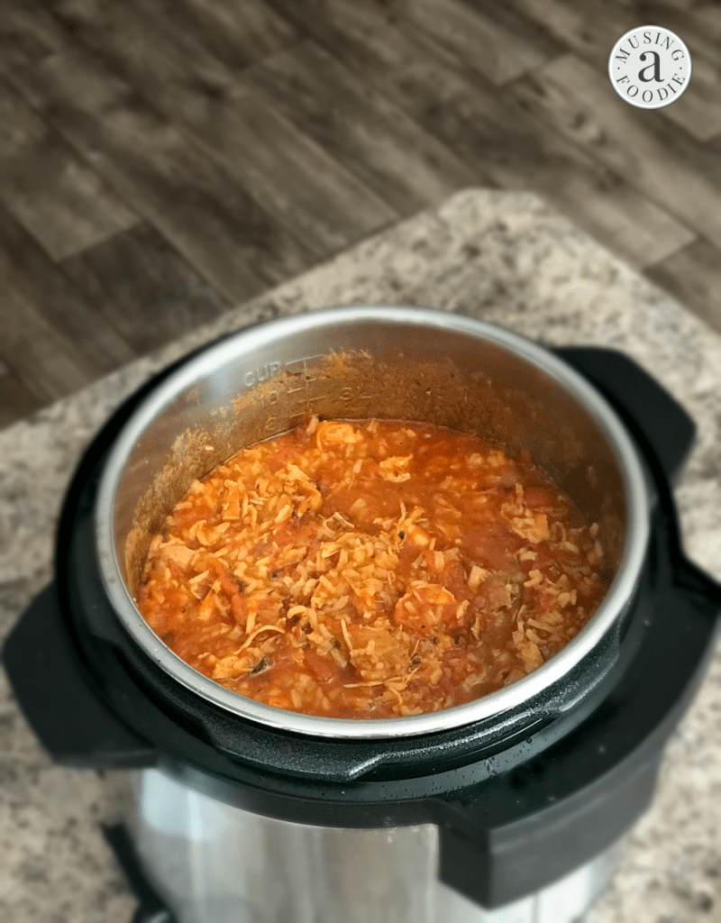 This shrimp and chicken jambalaya made in an Instant Pot is a simple and unique take on the traditional, melt-in-your-mouth savory stew.