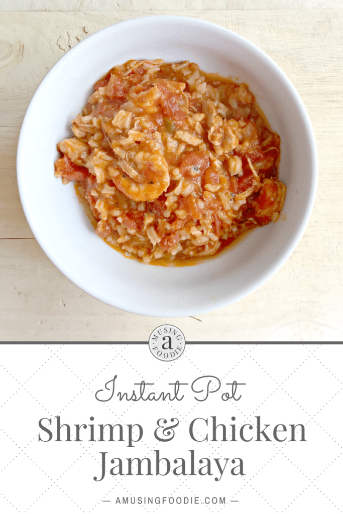 This shrimp and chicken jambalaya made in an Instant Pot is a simple and unique take on the traditional, melt-in-your-mouth savory stew.