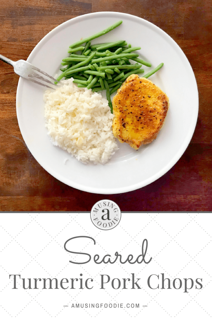 These juicy seared turmeric pork chops take about fifteen minutes to make from start to finish, which means they can help you can easily get a homemade dinner on the table in under thirty minutes any night of the week!