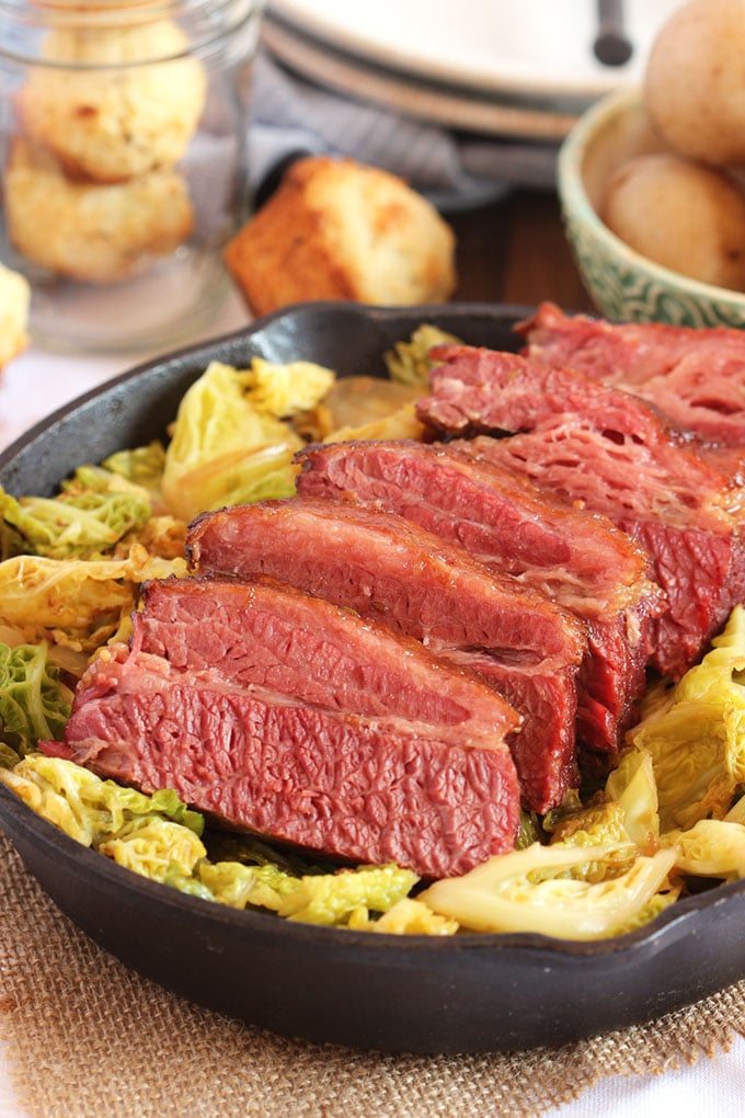 Even though most folks think about corned beef recipes in March thanks to St. Patrick's Day, corned beef makes for a yummy meal any time of the year! Try this corned beef and cabbage from thesuburbansoapbox.com!