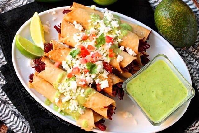 Even though most folks think about corned beef recipes in March thanks to St. Patrick's Day, corned beef makes for a yummy meal any time of the year! Make these corned beef taquitos with avocado sauce with leftovers!