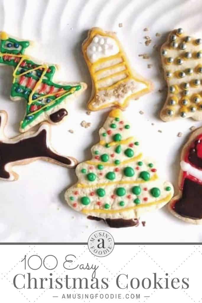 Sugar cookies with sprinkles — easy Christmas cookies to make.